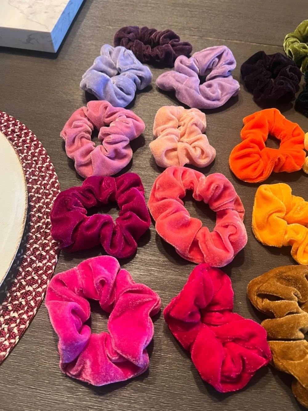 10 Velvet Scrunchies